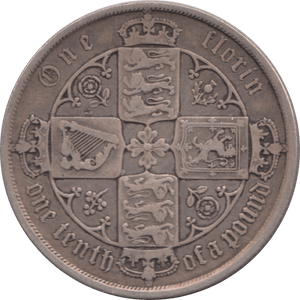 1886 FLORIN ( FINE ) 1 - Florin - Cambridgeshire Coins