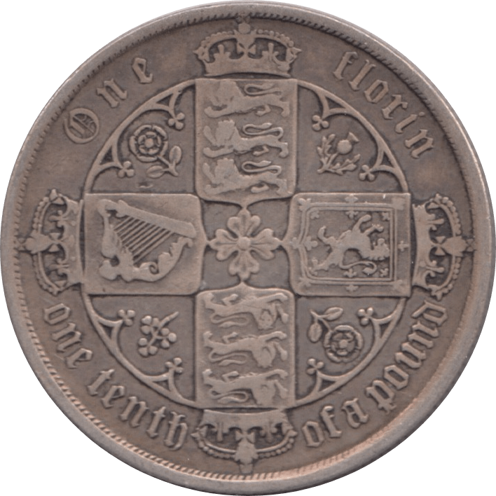 1886 FLORIN ( FINE ) 1 - Florin - Cambridgeshire Coins