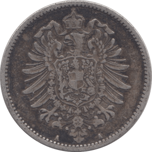 1886 GERMANY ONE MARK - SILVER WORLD COINS - Cambridgeshire Coins