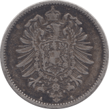 1886 GERMANY ONE MARK - SILVER WORLD COINS - Cambridgeshire Coins