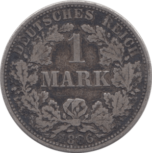 1886 GERMANY ONE MARK - SILVER WORLD COINS - Cambridgeshire Coins