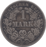 1886 GERMANY ONE MARK - SILVER WORLD COINS - Cambridgeshire Coins