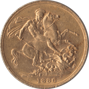 1886 GOLD SOVEREIGN ( GVF ) MELBOURNE MINT - Sovereign - Cambridgeshire Coins