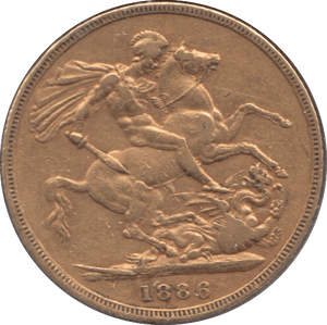 1886 GOLD SOVEREIGN MELBOURNE ( VF ) - Sovereign - Cambridgeshire Coins