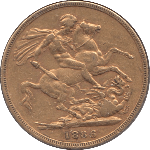 1886 GOLD SOVEREIGN MELBOURNE ( VF ) - Sovereign - Cambridgeshire Coins