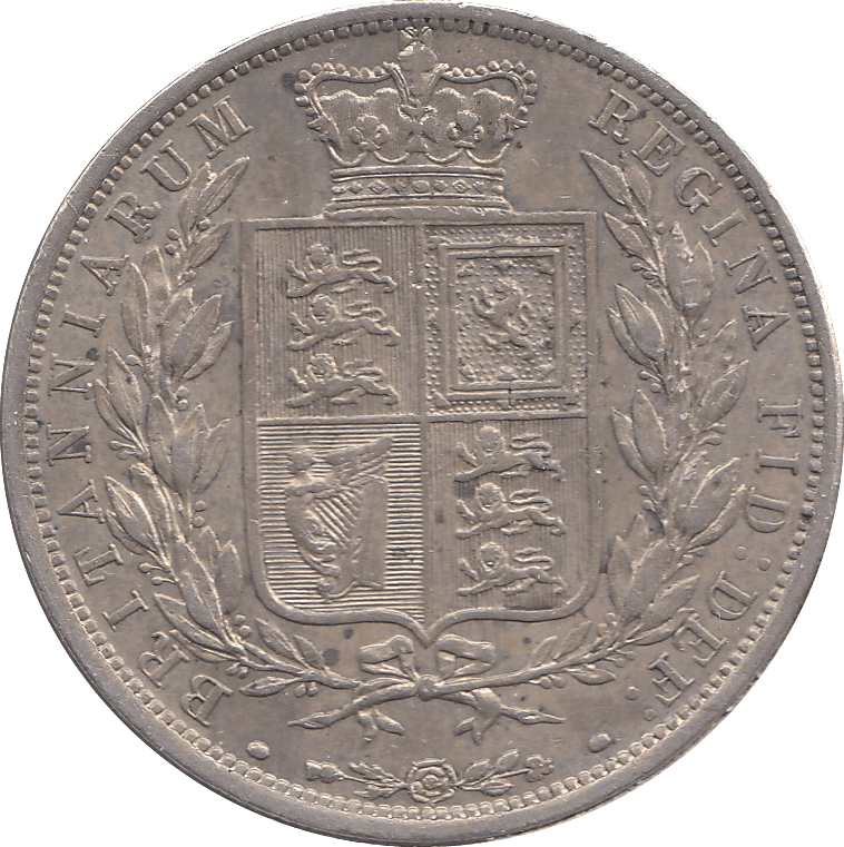 1886 HALFCROWN ( EF ) - Halfcrown - Cambridgeshire Coins