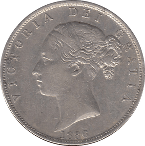 1886 HALFCROWN ( EF ) - Halfcrown - Cambridgeshire Coins