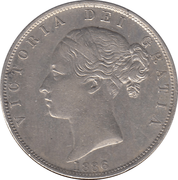 1886 HALFCROWN ( EF ) - Halfcrown - Cambridgeshire Coins