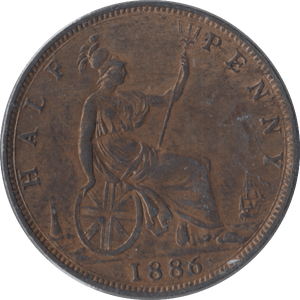 1886 HALFPENNY ( BU ) - Halfpenny - Cambridgeshire Coins