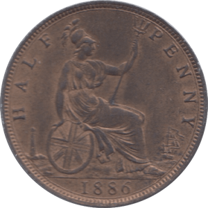 1886 HALFPENNY ( UNC ) - Halfpenny - Cambridgeshire Coins