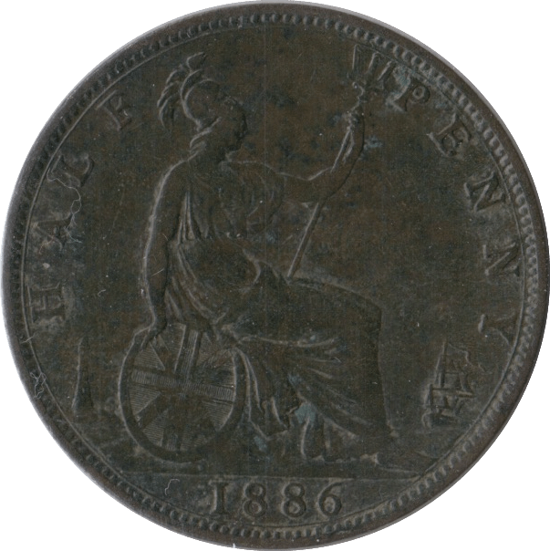 1886 HALFPENNY ( VF ) - Halfpenny - Cambridgeshire Coins