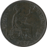 1886 HALFPENNY ( VF ) - Halfpenny - Cambridgeshire Coins