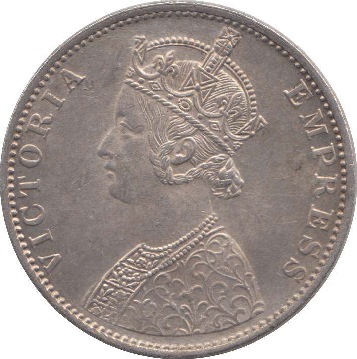 1886 INDIA SILVER ONE RUPEE - WORLD SILVER COINS - Cambridgeshire Coins