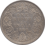 1886 INDIA SILVER ONE RUPEE - WORLD SILVER COINS - Cambridgeshire Coins