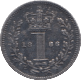 1886 MAUNDY ONE PENNY ( GVF ) - Maundy Coins - Cambridgeshire Coins