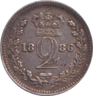 1886 MAUNDY TWOPENCE ( GVF ) - MAUNDY TWOPENCE - Cambridgeshire Coins