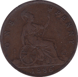 1886 PENNY ( F ) - Penny - Cambridgeshire Coins