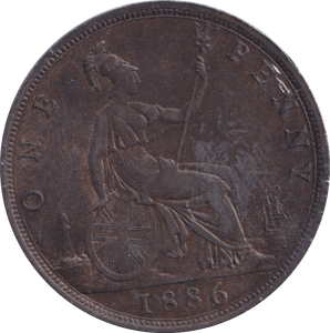 1886 PENNY ( GVF ) - Penny - Cambridgeshire Coins