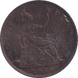 1886 PENNY ( GVF ) - Penny - Cambridgeshire Coins