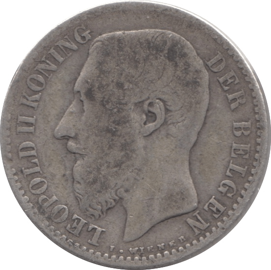 1886 SILVER 1 FRANC BELGIUM - SILVER WORLD COINS - Cambridgeshire Coins