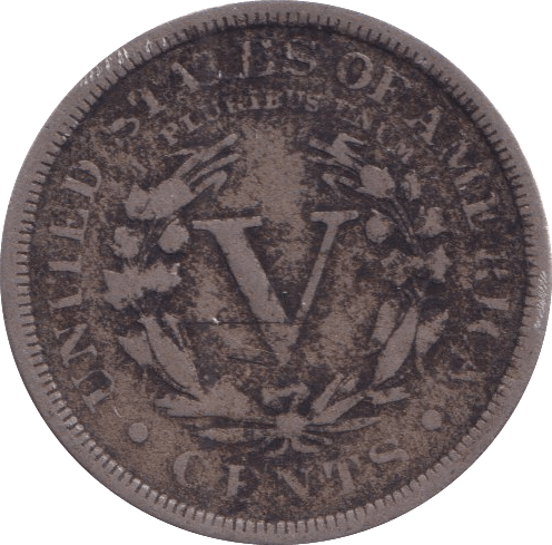 1886 SILVER 5 CENT USA - WORLD COINS - Cambridgeshire Coins
