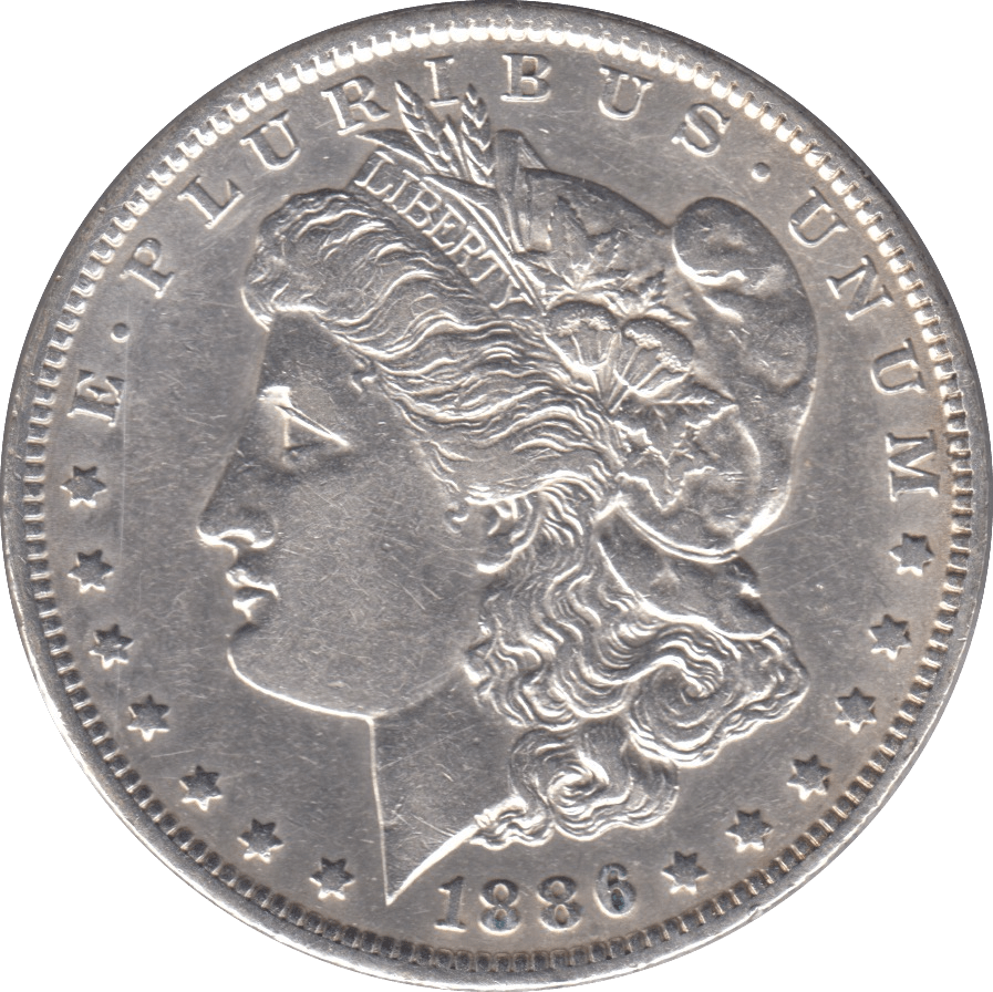 1886 SILVER MORGAN DOLLAR USA NEW ORLEANS MINT - SILVER WORLD COINS - Cambridgeshire Coins