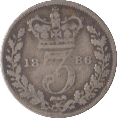 1886 SILVER THREEPENCE ( FAIR ) - Threepence - Cambridgeshire Coins