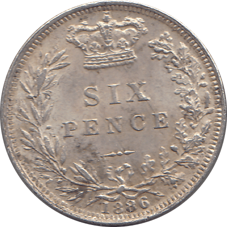 1886 SIXPENCE ( AUNC ) 2 - Sixpence - Cambridgeshire Coins