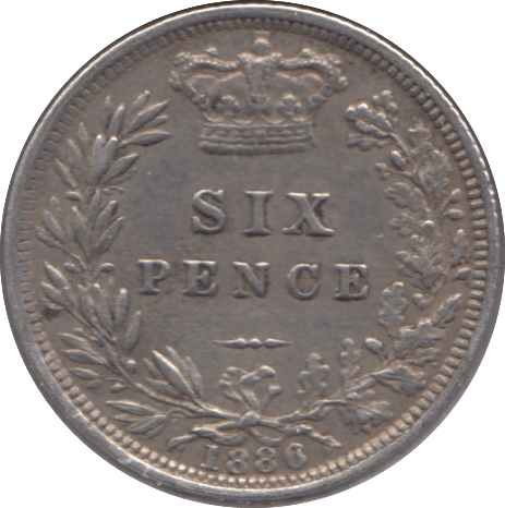 1886 SIXPENCE ( EF ) - Sixpence - Cambridgeshire Coins