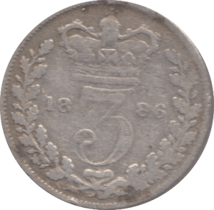 1886 THREEPENCE ( FAIR ) - Threepence - Cambridgeshire Coins