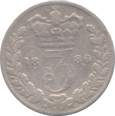 1886 THREEPENCE ( FAIR ) - Threepence - Cambridgeshire Coins