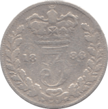 1886 THREEPENCE ( FAIR ) - Threepence - Cambridgeshire Coins