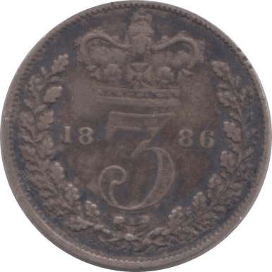 1886 THREEPENCE ( FINE ) 2 - Threepence - Cambridgeshire Coins