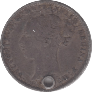 1886 THREEPENCE ( FINE ) HOLED - Threepence - Cambridgeshire Coins