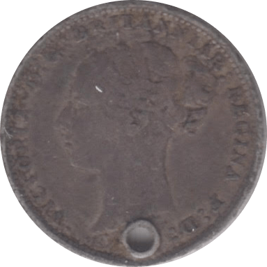 1886 THREEPENCE ( FINE ) HOLED - Threepence - Cambridgeshire Coins