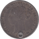 1886 THREEPENCE ( FINE ) HOLED - Threepence - Cambridgeshire Coins
