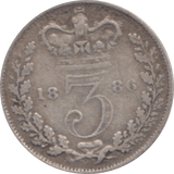 1886 THREEPENCE ( FINE ) - Threepence - Cambridgeshire Coins