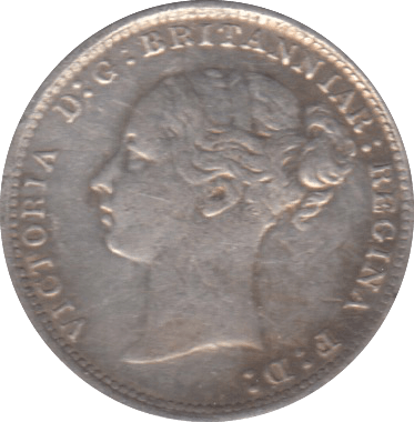 1886 THREEPENCE ( GVF ) - Threepence - Cambridgeshire Coins