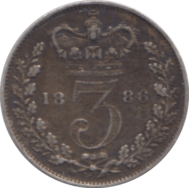 1886 THREEPENCE ( VF ) - Threepence - Cambridgeshire Coins