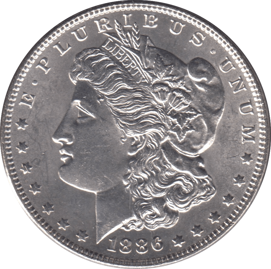 1886 USA SILVER MORGAN DOLLAR PHILADELPHIA MINT - SILVER WORLD COINS - Cambridgeshire Coins