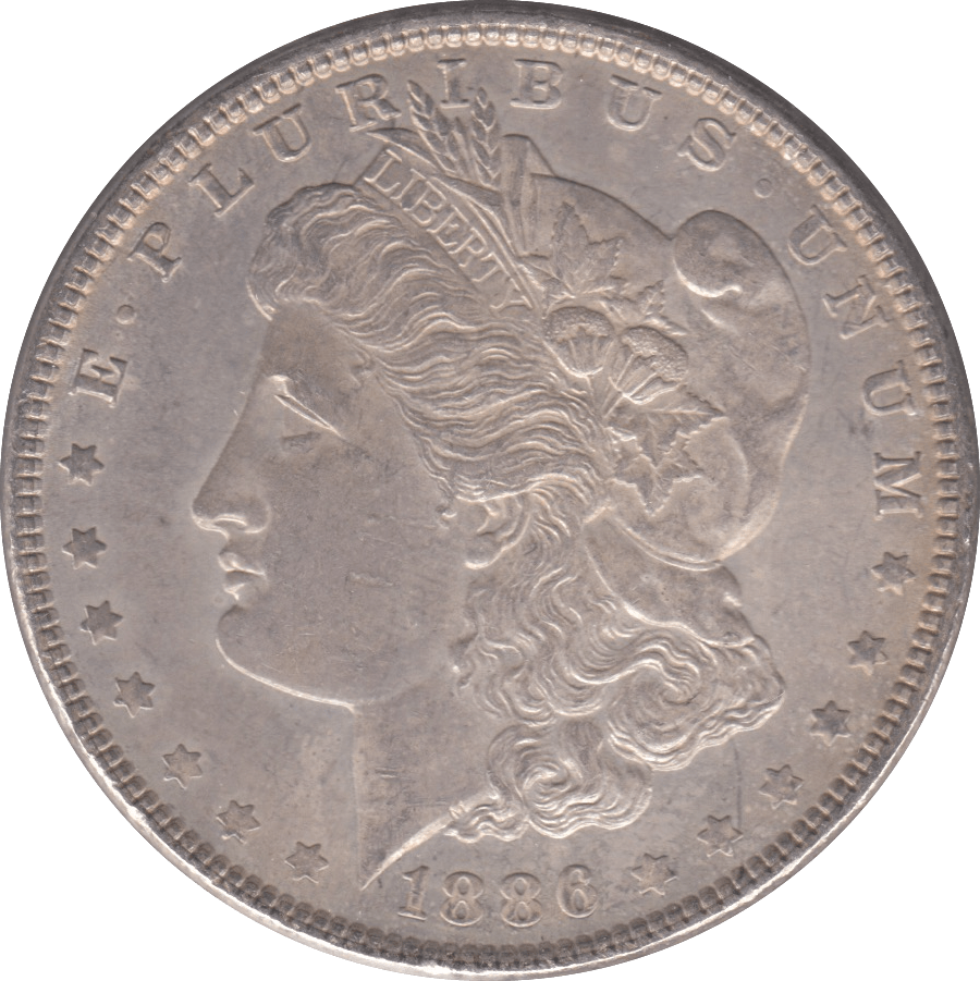 1886 USA SILVER MORGAN DOLLAR PHILADELPHIA MINT - WORLD COINS - Cambridgeshire Coins