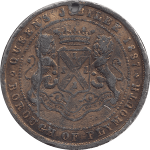 1887 BOROUGH OF PLYMOUTH MEDALLION - MEDALLIONS - Cambridgeshire Coins