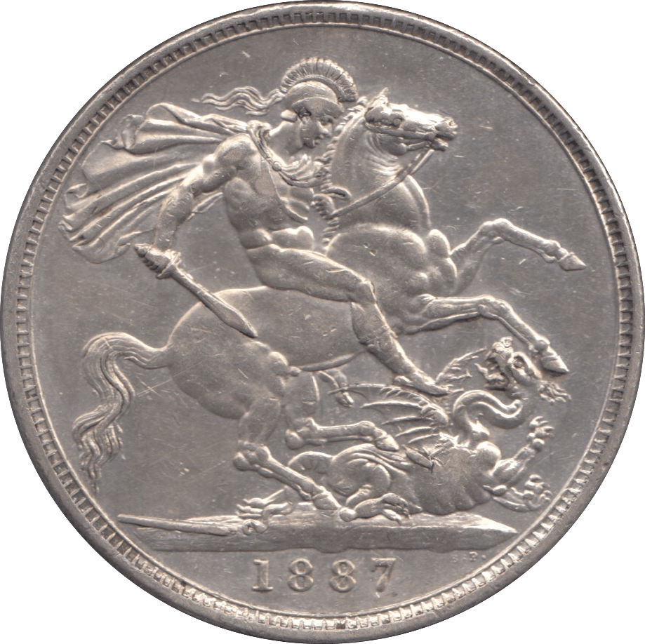 1887 CROWN ( AUNC ) - CROWN - Cambridgeshire Coins