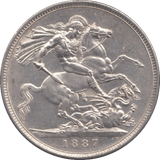 1887 CROWN ( AUNC ) - Crown - Cambridgeshire Coins