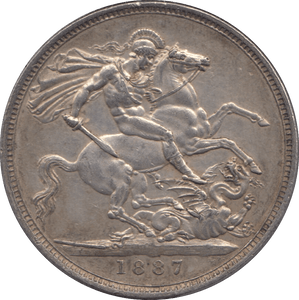 1887 CROWN ( EF ) 1 - Crown - Cambridgeshire Coins