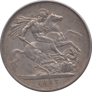 1887 CROWN ( EF ) 3 - Crown - Cambridgeshire Coins