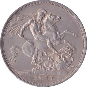 1887 CROWN ( EF ) C - Crown - Cambridgeshire Coins