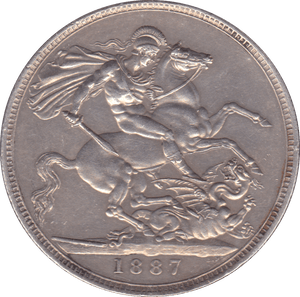 1887 CROWN ( EF ) D - Crown - Cambridgeshire Coins