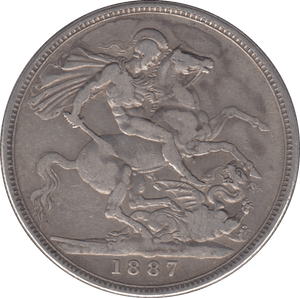 1887 CROWN ( FINE ) 6 - Crown - Cambridgeshire Coins