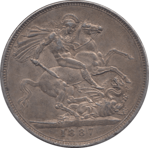 1887 CROWN ( GVF ) 1 - Crown - Cambridgeshire Coins